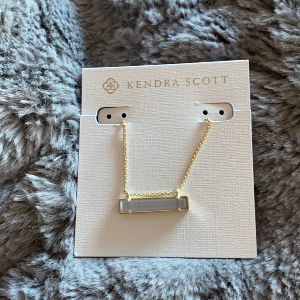 Silver and gold rectangle Kendra Scott Pendant